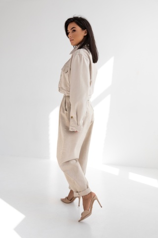 Spodnie JEANS jasny beż sempre