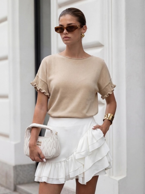 Sweter Zarelle beżowy cocomore