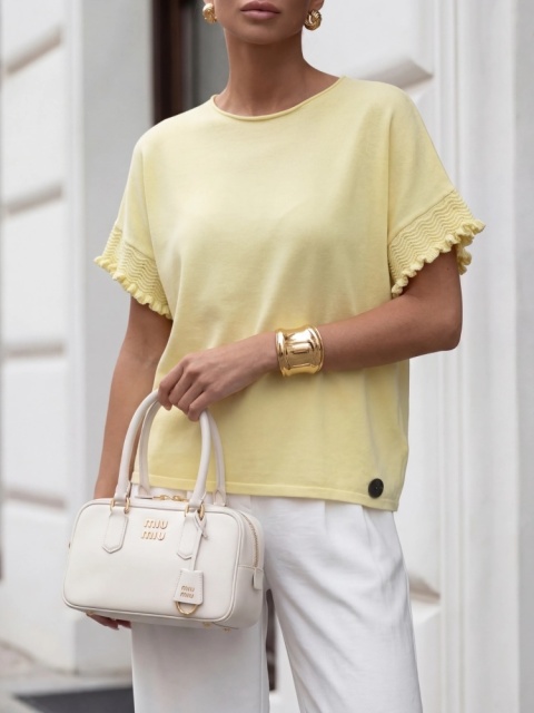 Sweter Zarelle Żółty cocomore