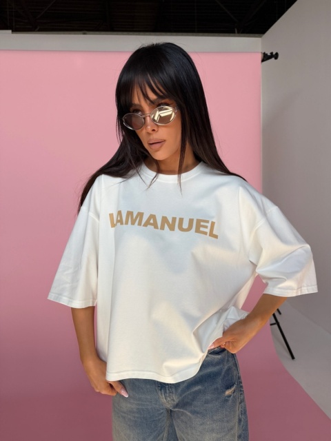 Tshirt BLANK ecru/beż La Manuel