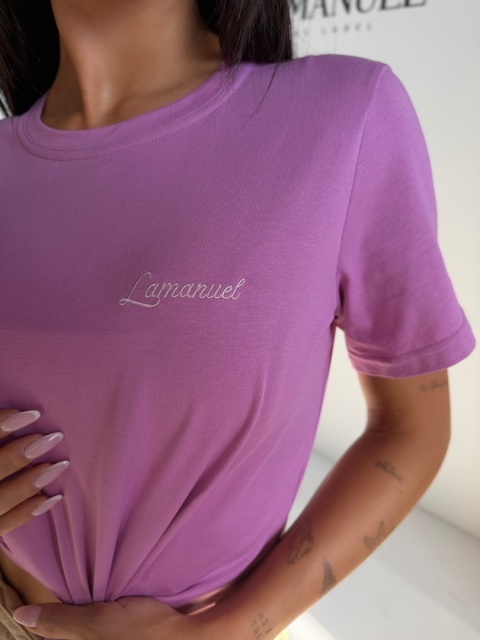 Tshirt POSITIVE mauve LA MANUEL