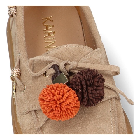 ZAMSZOWE MOKASYNY beżowa 5956/001 KARINO