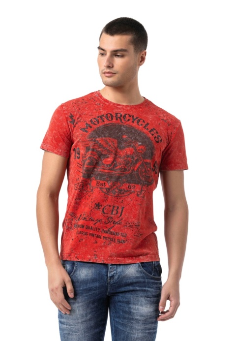 CCT813 T-Shirt z fajnym nadrukiem motocykla