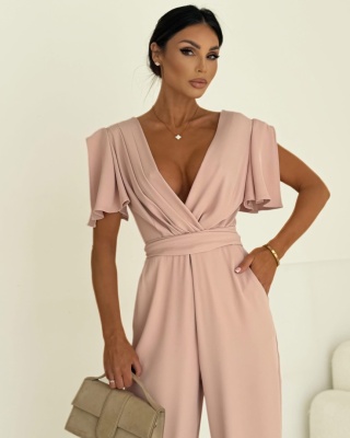Kombinezon elegancki TRIS / Pudrowy róż
