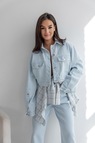 Kurtka JEANS NORA Jasny błękit
