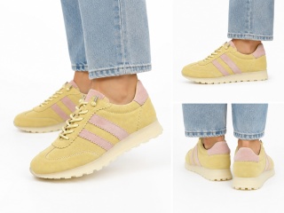 Pastelowe sneakersy damskie – żółto-różowe GD-XW-1011