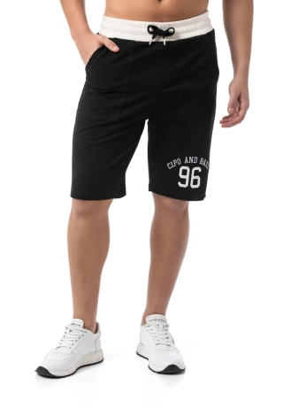 CK300 szorty męskie w Straight Fit z haftem