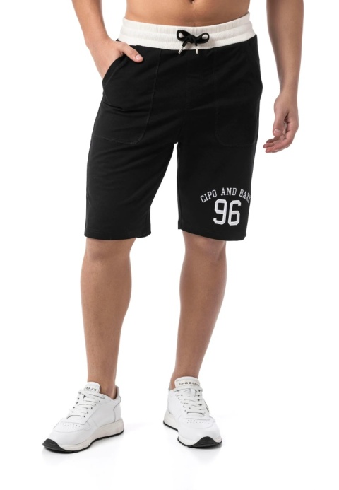 CK300 szorty męskie w Straight Fit z haftem