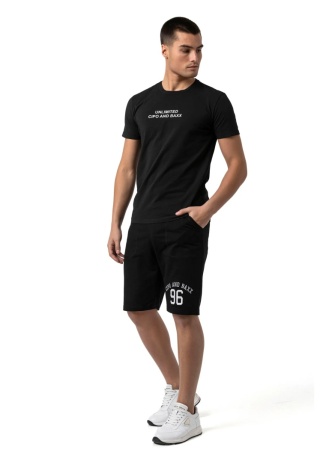 CK300 szorty męskie w Straight Fit z haftem