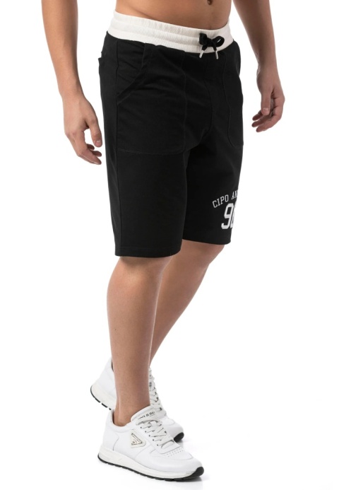 CK300 szorty męskie w Straight Fit z haftem