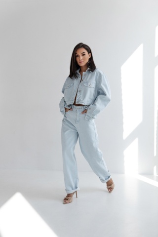 Spodnie JEANS NORA Jasny błękit
