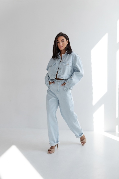 Spodnie JEANS NORA Jasny błękit