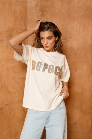 T-SHIRT BOPOCO CEKIN KOKOSOWY