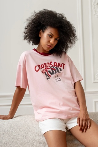 T-SHIRT AMOUR BOPOCO RÓŻOWY
