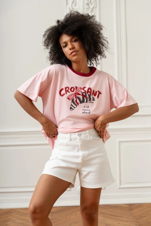 T-SHIRT AMOUR BOPOCO RÓŻOWY