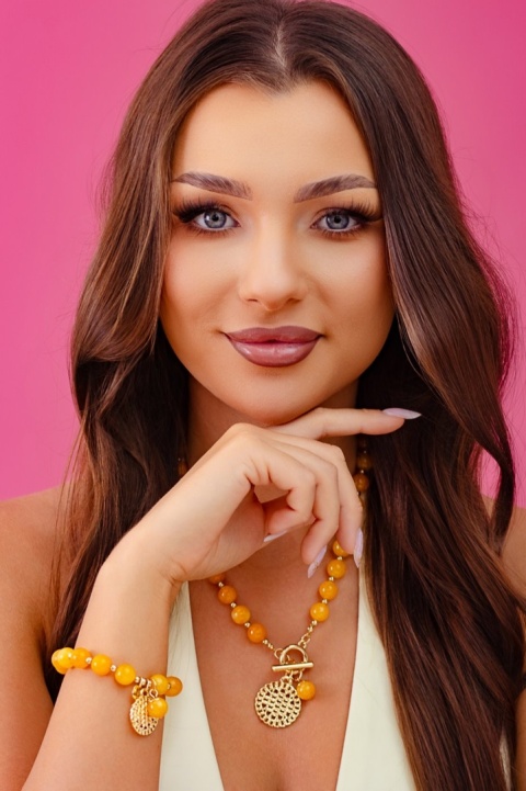 Bransoletka z jadeitami B96263