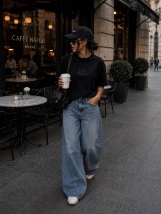 Jeansy Cocomore Wide Leg – jasny denim
