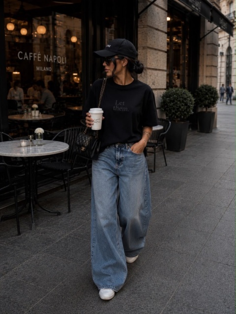 Jeansy Cocomore Wide Leg – jasny denim