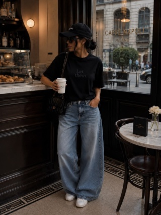 Jeansy Cocomore Wide Leg - jasny denim