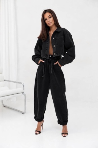 KOSZULA JEANS NICOLE czarna Sempre