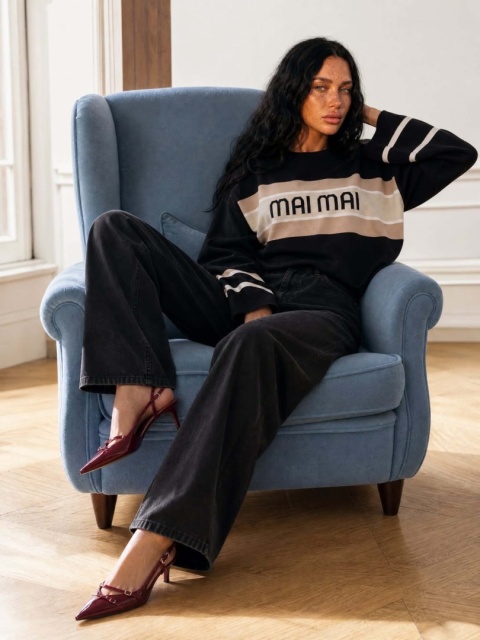 Sweter Cocomore MAI MAI – czarny