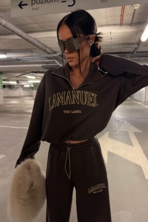 Bluza COLLAR czekolada La Manuel