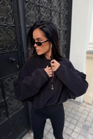 Bluza STAY WARM czarna La Manuel