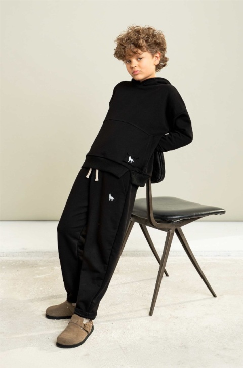 Bluza WOLF z kapturem czarna