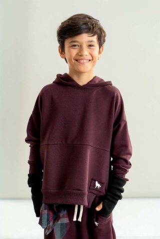 Bluza WOLF z kapturem burgund