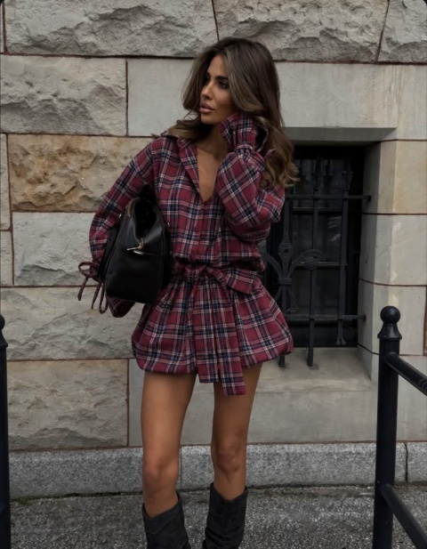 CHECKED VICKY DRESS lil glam – BORDOWA KRATA