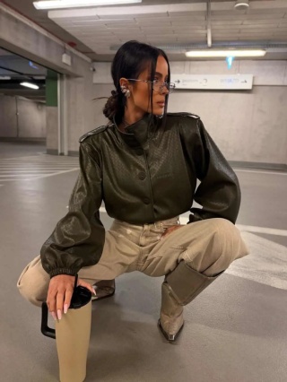 Kurtka INTERLACE khaki La Manuel