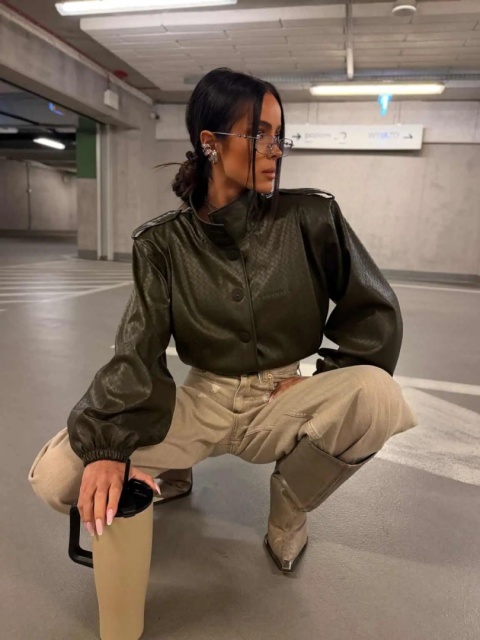 Kurtka INTERLACE khaki La Manuel