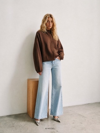Sweter Orivelle czekoladowy