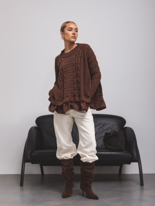 Sweter Tulula Brązowy